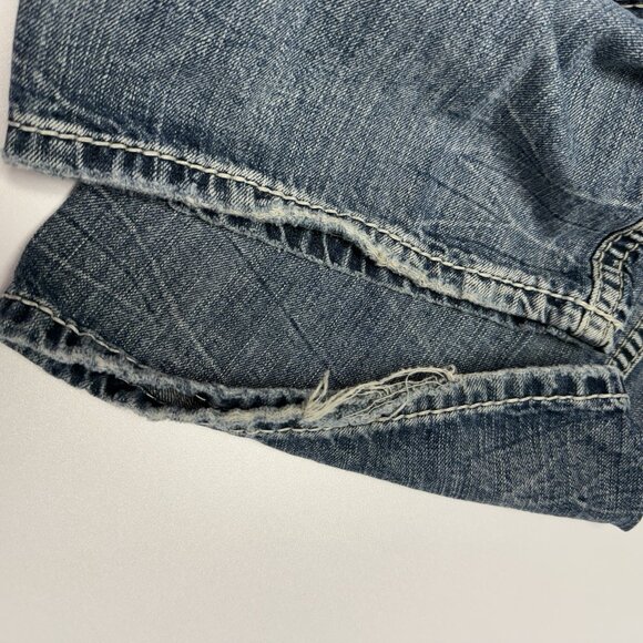 Silver Jeans Co Gordie Mens 38x32 (38x31) Blue Denim Thick Stitch - Picture 8 of 16